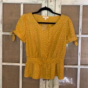 Yellow Polka Dot Top
